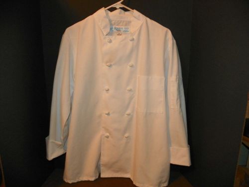 CHEF COAT - WHITE - REGENT SIZE S 36-38 - KNOT BUTTONS FULL SLEEVE - NEW NICE!