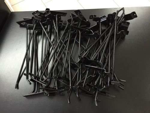 10&#034; Slatwall Metal Hooks - 50 Pieces - Black