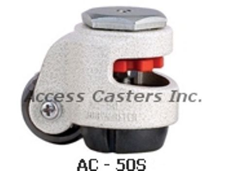 Ac-50s leveling swivel caster, hexagon base, 42mm nylon wheel, 55 lbs capacity for sale