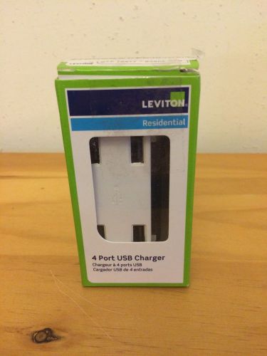 Leviton 4-port USB Charger Outlet White model USB4P-W residential grade 4.2 AMP