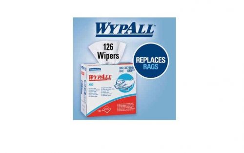 WypAll X60 Cleaning Wipes 126 Count Pop up Dispenser Box White Pack of 2