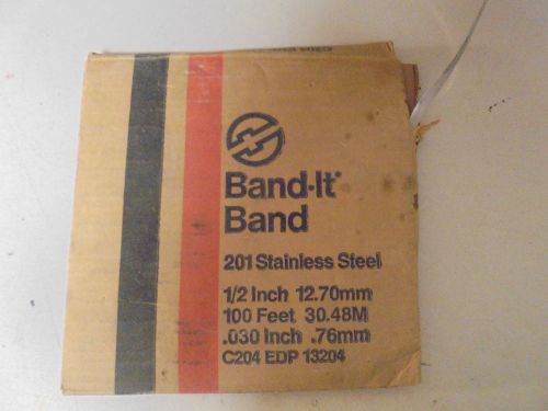 Vintage Band-IT 1/2&#034; 100 Feet C204 EDP 13204 &#034;201 Stainless Steel Banding