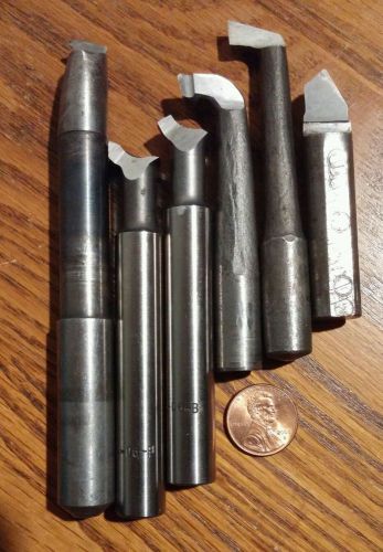 Misc lathe HHS boring bars (6 total)