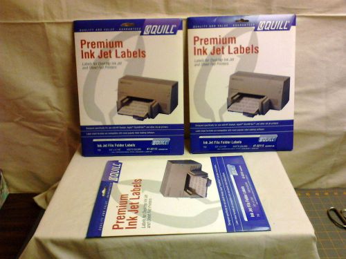Lot of 84 Pages Premium Ink Jet File Folder Labels Multi Colors Quill 732112