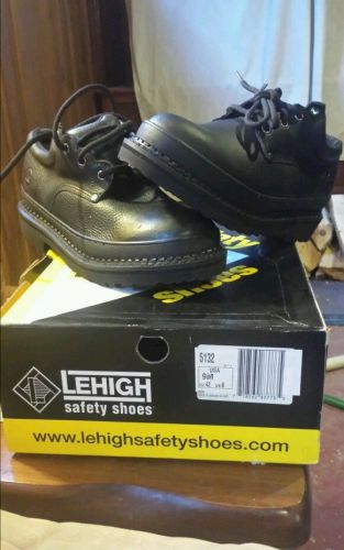 NEW IN THE BOX! Lehigh steel toe safety shoes black Oxford size 9m
