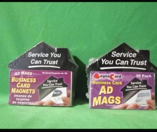 100 Service You Can Trust MAGNA CARD BUSINESS MAGNET AD MAGS 4x 25 PACKS NEW