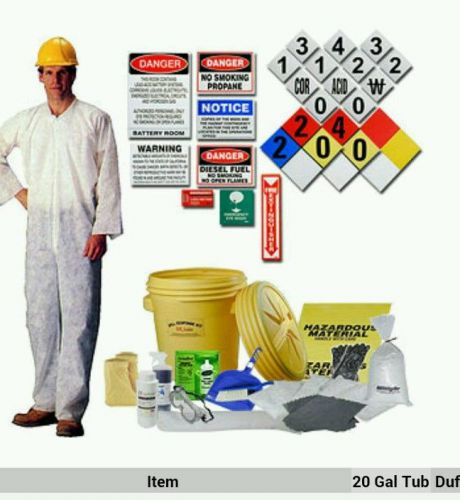 Spill Response Kit Universal hazardous materials 20 gal industrial spill kit