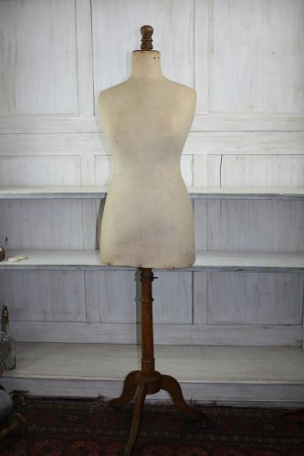 Antique french  circa 1880&#039;s mannequin on original tripod wooden stand for sale