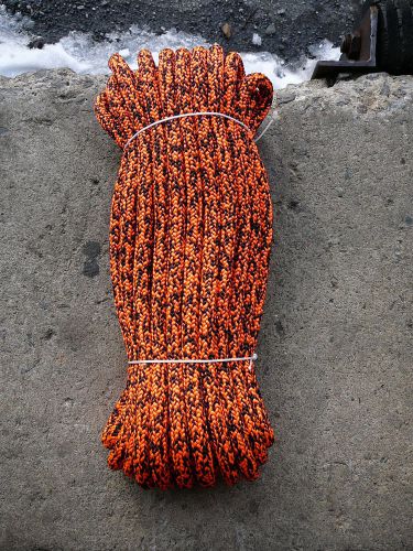 Yale xtc-24 strand arborist rope, tree climbing line 7/16&#034; x 60&#039; orange/black for sale