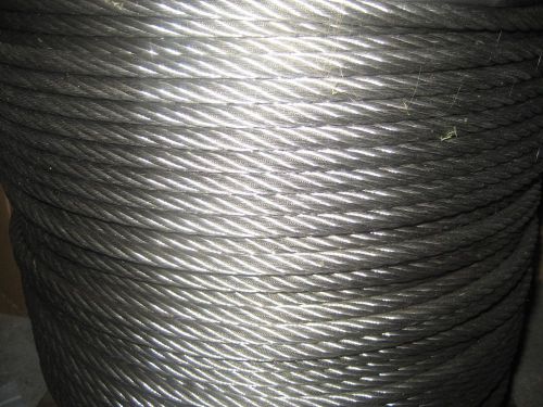 Stainless Steel Wire Rope Cable, 3/8&#034;, 7x19