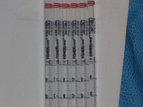 FISHER BRAND Lot of 6 Reuseable Glass Volumetric Pipets Pipettes 10 ML in 1/10