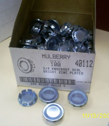 MULBERRY 40112  3/4&#034; KNOCKOUT SEALS&#039; KO&#039;S  BOX of 100  NEW
