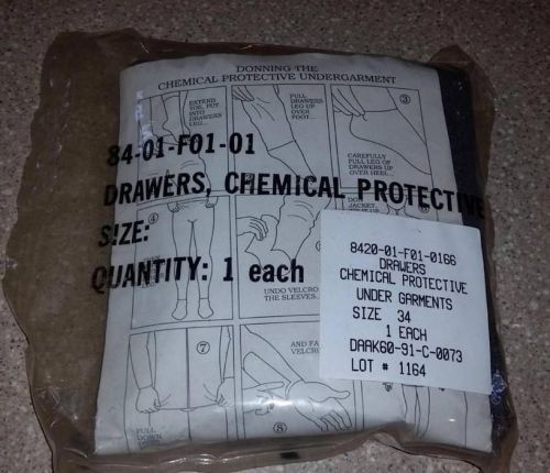 Chemical protective undergarment size 34 pants preppers new for sale
