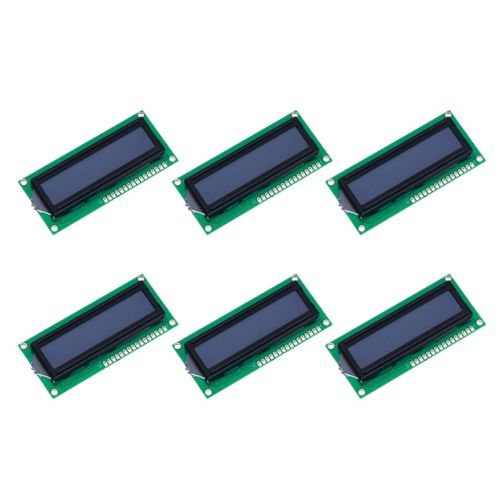 6pcs hd44780 16 x 2 lcd module white characters blue backlight for sale