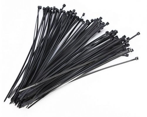 New 100PCS 2.5X150MM Network Cable Cord Wire Tie Strap Zip Nylon Black/White