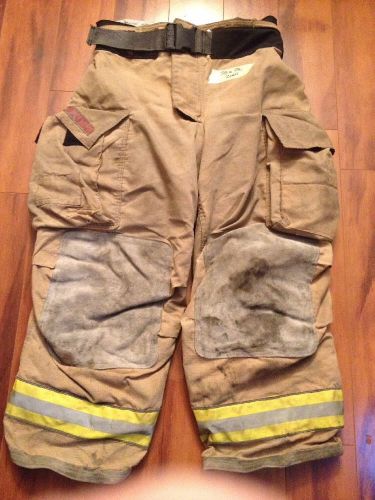 Firefighter pbi gold bunker/turn out gear globe g extreme used 38w x 28l  2004 for sale