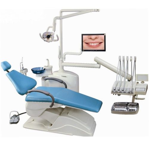 Dental unit chair fda ce approved e5 model computer controlled with hard leather for sale