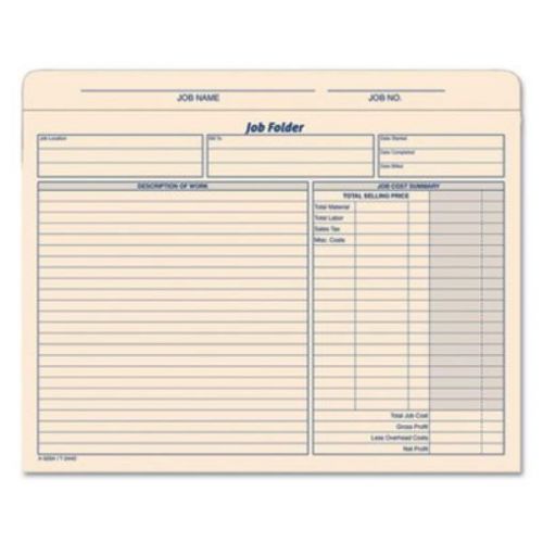 TOPS Job Folder File Jackets  11.75 x 9.5 Inches  Manila  20-Pack (TOP3440)