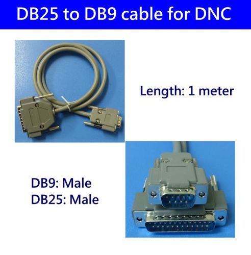 [IOT-Link] 1 meter RS232 Serial Cable DB9 Male to DB25 Male, For CNC DNC