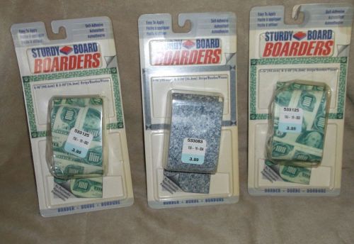 Lot of 3 Sturdy Board Boarders, money, marble, 16&#034; x 30&#034;, self-adhesive