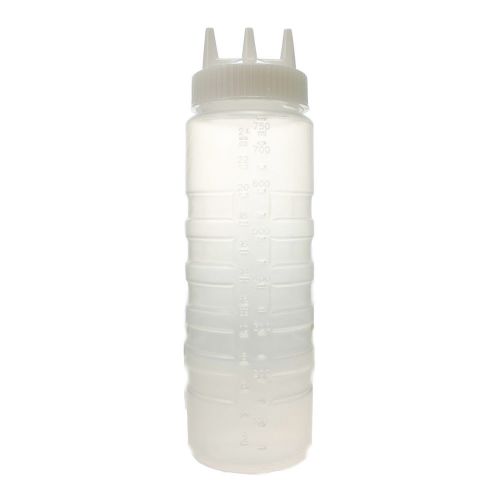 Vollrath Traex 24oz Tri Tip Squeeze Dispenser Clear 3324-13 Condiment Bottle