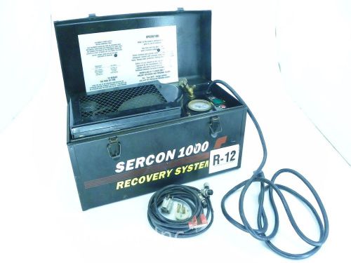 Sercon 1000 recovery system r-12 vapor only 175-360psi powers on for parts for sale