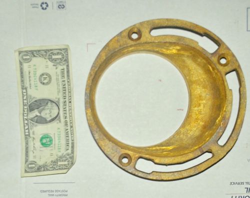 4 inch cast copper/brass toilet flange with offset dwv one piece construction for sale