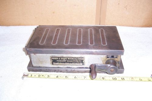 BROWN AND SHARPE MAGNETIC CHUCK, No. 510, PERMANENT MAGNET, 10-3/8&#034; X 5-5/8&#034;