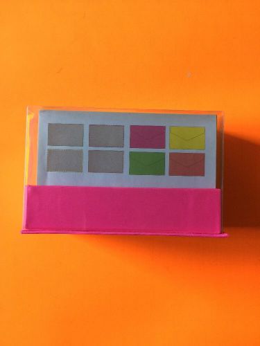 Gartner Flat Panel Note Cards with Envelopes. New in box! Neon Colors. FREE SHIP