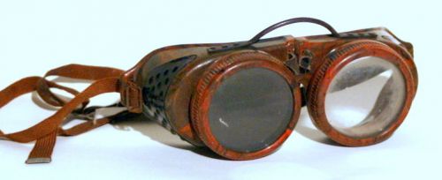 Vintage Welders Goggles Steampunk Welding Biker Motorcycle lighting bolts