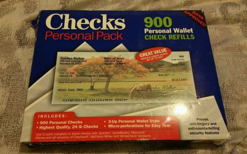 Checks Personal Pack 900 Personal Wallet Check Refills new