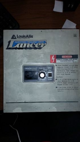 USED LOUIS ALLIS LANCER 92046 ADJUSTABLE FREQUENCY DRIVE L1 3/4HP 3PHASE 6AMPS 2