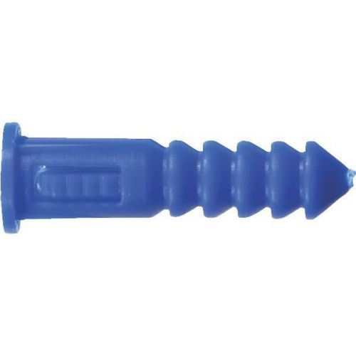 100 ~ 8-10-12x1-1/4&#034; Blue Plastic Hollow Wall Anchors by Hillman 370329