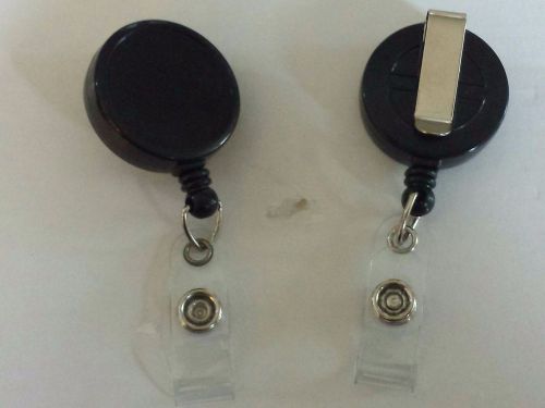 Black Clip On Badge Reels