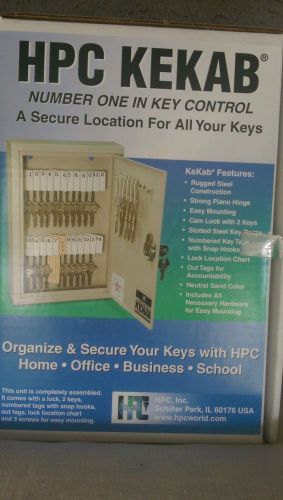 New HPC Steel Key Cabinet KEKAB-30 Organize &amp; Secure Your Keys - NIB $58 Retail
