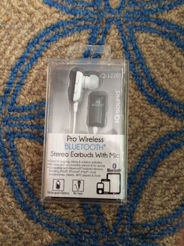 Supersonic IQ-122BTBLK Rechargeable Bluetooth Earbuds With Built-in Microphone