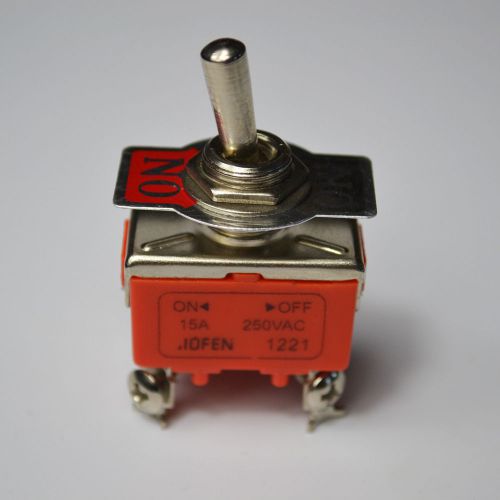 5 PIECES 15A 250VAC DPDT 4-PIN ON-OFF TOGGLE SWITCH