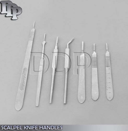 7 O.R GRADE ASSORTED SCALPEL KNIFE HANDLES SURGICAL VETERINARY INSTRUMENTS