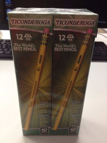 Dixon Ticonderoga Wood-Cased Pencils #2 HB Yellow 12 x 6 Box of 96