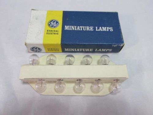 NEW NOS Box of (10) GE 19 Miniature Lamps Bulbs G4.8 Base G3 1/2 Bulb Shape