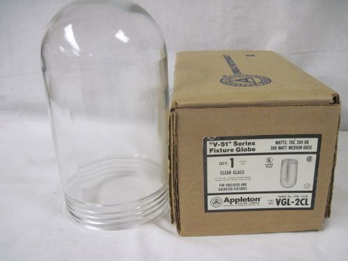 Appleton Electric jelly glass style &#034;V-51&#034; series fixture globe VGL-2CL......mz