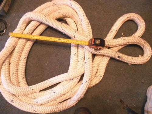 33&#039; of 1-5/8&#034; Diameter Stable Braid. Polyester Rope w/eye Spliced into both ends