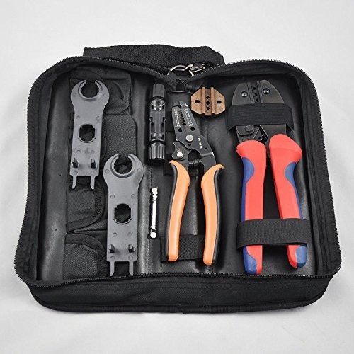Solar connectors mc4 mc3 crimping stripping cutting function tool kit -ly-2546b for sale