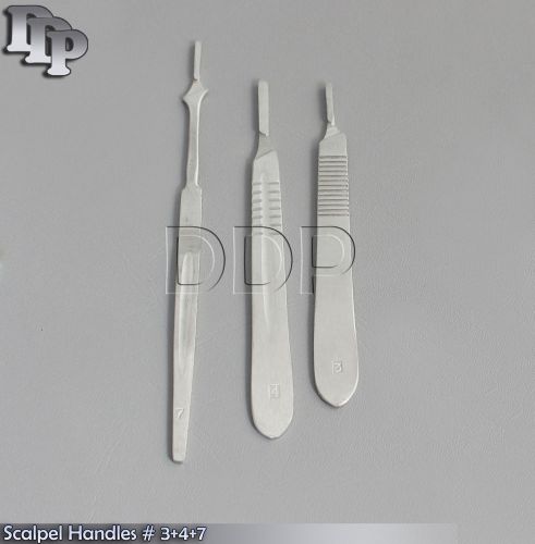 9 Surgical Scalpel Blade Handles #s 3,4,7 (Easy Fit)