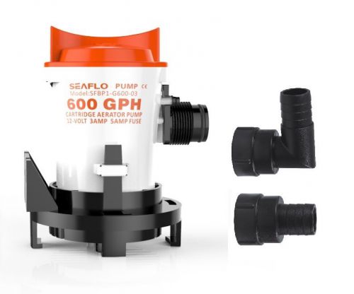 Seaflo 12v 600 gph side-mount bilge pump cartridge submersible free shipping for sale