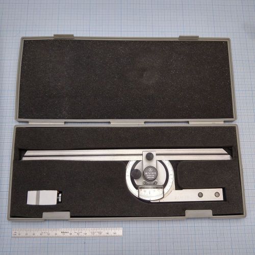 Mitutoyo 187-908 Universal Bevel Protractor with Rule 300mm (12in)