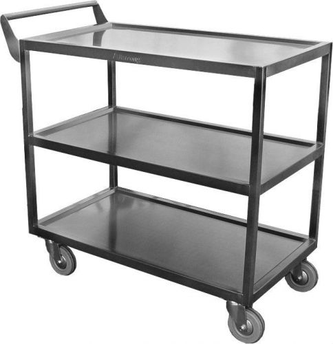 Commercial all stainless steel utility bus cart 300lbs capacity c-4111 nsf for sale