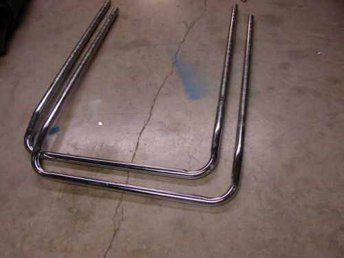 Metro 24&#034;  H5C chrome extended handle Utility Cart Extended Handle Pair