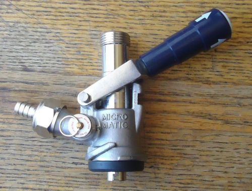 MICRO MATIC BEER KEG TAP FOR BAR SYSTEM NOS BLUE