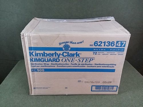 72 kimberly-clark kimguard one-step sterilization wrap 36&#034; x 36&#034; kc500 for sale